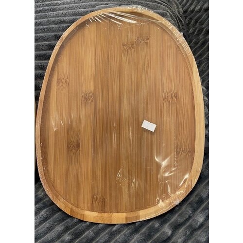 Koopman Houten dienblad van bamboe 38 cm x 28 cm - Donker