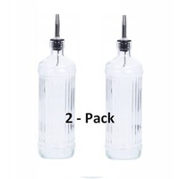 Koopman 2-Pack - Grote glazen fles voor olie, azijn, 700 ml