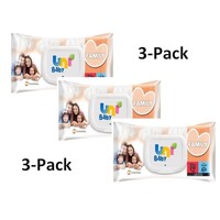 Uni 3-Pack - Baby Babydoekjes Family 100st