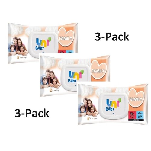 Uni 3-Pack - Baby Babydoekjes Family 100st