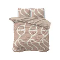Sleeptime Dekbedovertrek Clay Contours Perzikbruin - 100% katoen