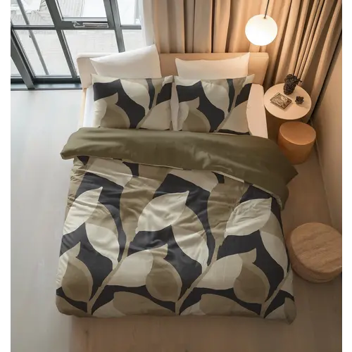 Sleeptime Dekbedovertrek Graphic Garden Antraciet - 100% katoen