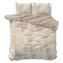 Sleeptime Dekbedovertrek Blush Angles Zand/Beige - 100% katoen