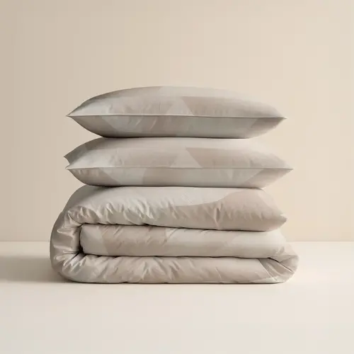 Sleeptime Dekbedovertrek Blush Angles Zand/Beige - 100% katoen