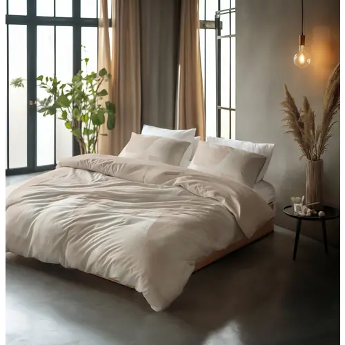 Sleeptime Dekbedovertrek Blush Angles Zand/Beige - 100% katoen