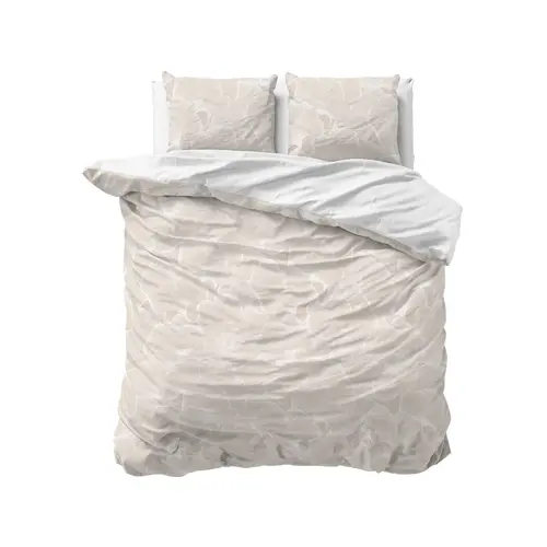 Sleeptime Dekbedovertrek Ginkgo Whisper Zand/Grijs - 100% katoen