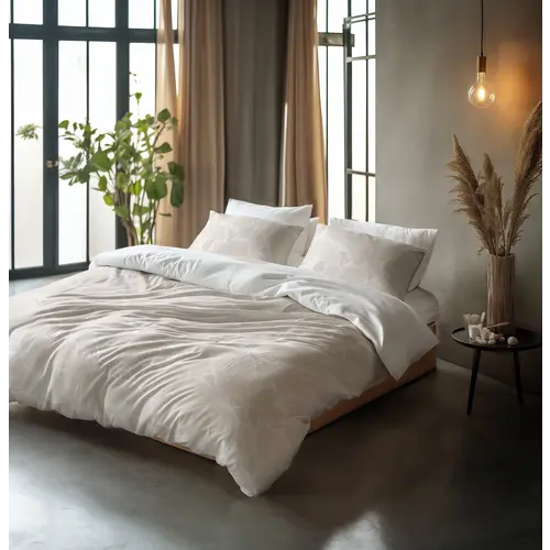 Sleeptime Dekbedovertrek Ginkgo Whisper Zand/Grijs - 100% katoen