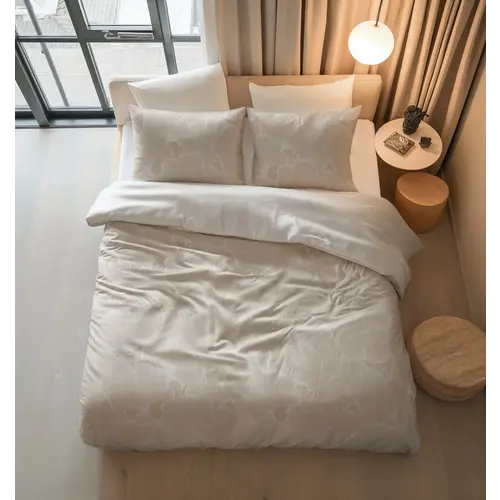 Sleeptime Dekbedovertrek Ginkgo Whisper Zand/Grijs - 100% katoen