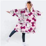 Hello Kitty Hoodie Fleece deken Pink - Kind - One Size  (7-14 jaar) - Polyester