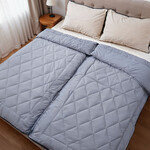 Sleeptime Partnerdekbed Grijs - 220 cm lang