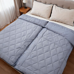 Sleeptime Partnerdekbed Grijs - 220 cm lang