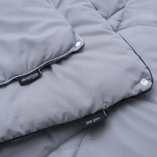Sleeptime Partnerdekbed Grijs - 220 cm lang