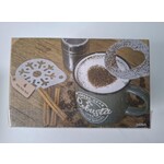 Koopman Barista set 4 stuks zeef sjablonen mok 340 ml grijs