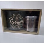 Koopman Barista set 4 stuks zeef sjablonen mok 340 ml grijs