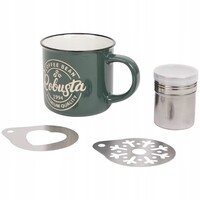 Koopman Barista set 3 stuks zeef sjablonen mok 340 ml groen