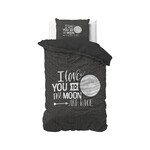 Sleeptime Dekbedovertrek Moon And Back Antraciet