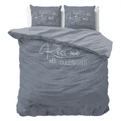 Sleeptime Dekbedovertrek Kiss Me Blauw