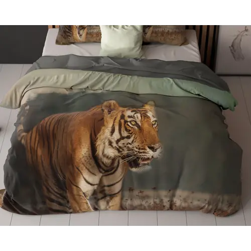 Sleeptime Dekbedovertrek Nature Tiger Taupe