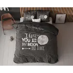 Sleeptime Dekbedovertrek Moon And Back Antraciet