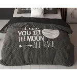 Sleeptime Dekbedovertrek Moon And Back Antraciet