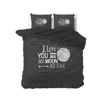 Sleeptime Dekbedovertrek Moon And Back Antraciet