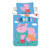 Peppa Pig BABY / Peuter dekbedovertrek, Family - 135 x 100 + 40 x 60 cm - Katoen