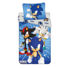 Sonic Dekbedovertrek, Shadow & Silver - 140 x 200 + 70 x 90 cm - Polyester