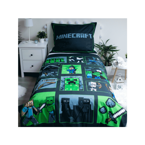 Minecraft Dekbedovertrek Survival Mode - 140 x 200 cm / 70 x 90 cm - Katoen