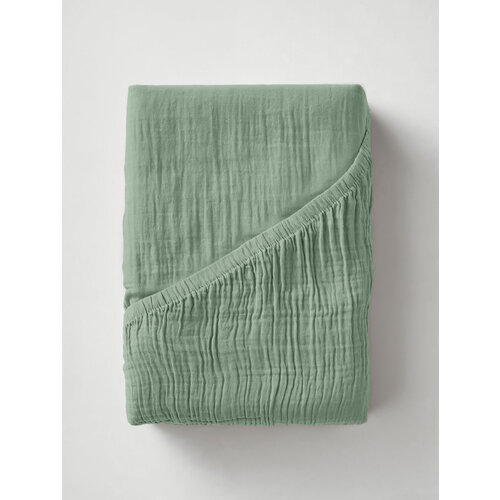 Dreamhouse Hoeslaken Mousseline Groen - 100% katoen