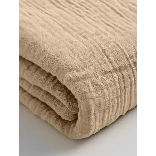 Dreamhouse Hoeslaken Mousseline Nude = 100% katoen