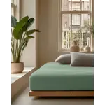 Dreamhouse Hoeslaken Mousseline Groen - 100% katoen