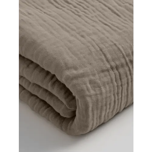 Dreamhouse Hoeslaken Mousseline Taupe - 100% katoen