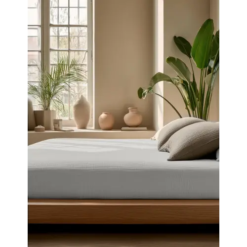 Dreamhouse Hoeslaken Mousseline Créme - 100% katoen