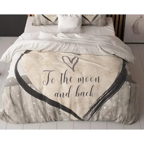 Sleeptime Dekbedovertrek Love To The Moon And Back 2 Grijs
