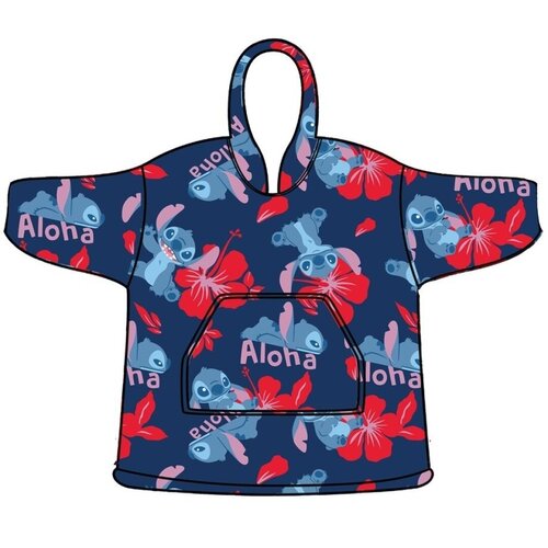 Disney Lilo & Stitch Hoodie Fleece Deken Aloha - Volwassen - One Size - Polyester
