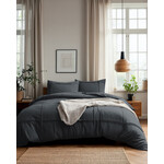 Sleeptime Dekbedovertrek Washed Tufted Antraciet