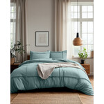 Sleeptime Dekbedovertrek Washed Tufted Groen