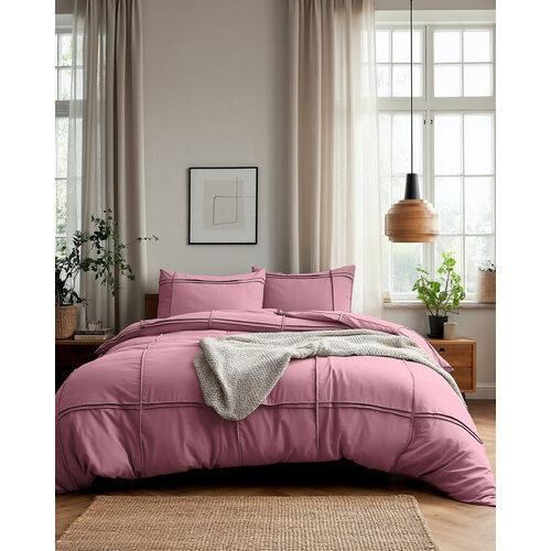 Sleeptime Dekbedovertrek Washed Tufted Oud Roze