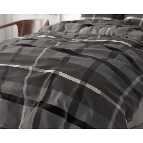 Sleeptime Dekbedovertrek Vintage Check Antraciet