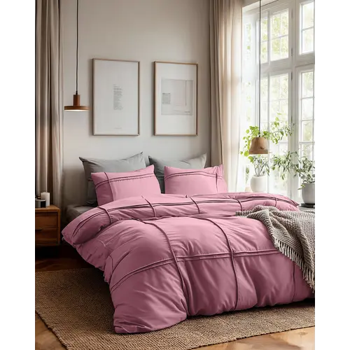 Sleeptime Dekbedovertrek Washed Tufted Oud Roze
