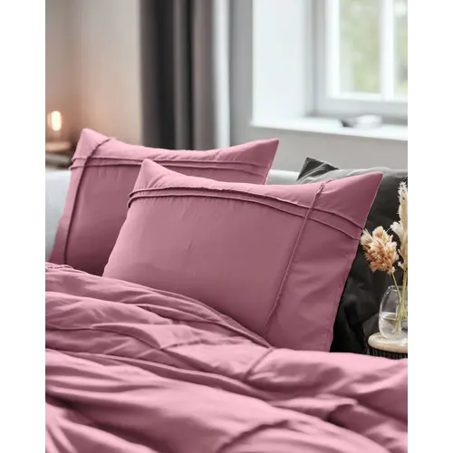 Sleeptime Dekbedovertrek Washed Tufted Oud Roze