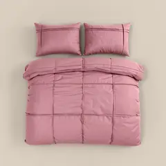 Sleeptime Dekbedovertrek Washed Tufted Oud Roze