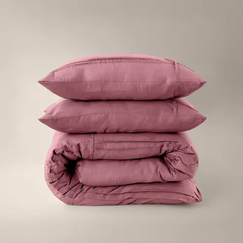 Sleeptime Dekbedovertrek Washed Tufted Oud Roze