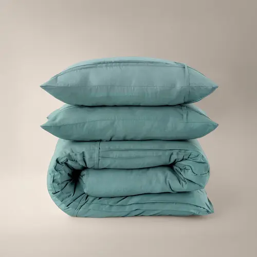 Sleeptime Dekbedovertrek Washed Tufted Groen