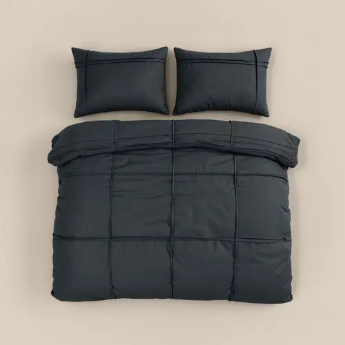 Sleeptime Dekbedovertrek Washed Tufted Antraciet