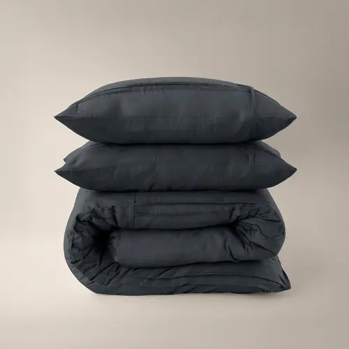 Sleeptime Dekbedovertrek Washed Tufted Antraciet