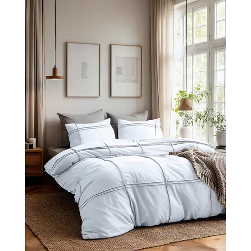 Sleeptime Dekbedovertrek Washed Tufted Wit