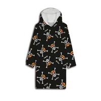 One Piece Hoodie Fleece Deken, Skull - Volwassen - One Size - Polyester