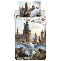 Harry Potter Dekbedovertrek Hedwig - 140 x 200 cm + 70 x 90 cm - Katoen