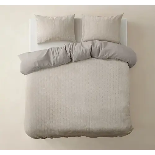 Sleeptime Dekbedovertrek Flanel Art Beige